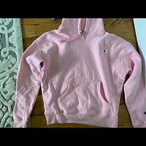 baby pink hoodie worn once
